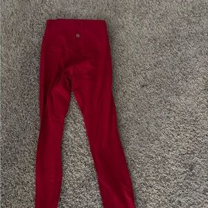 Lululemon Athletica Burgundy Leggings High Waist Stretch